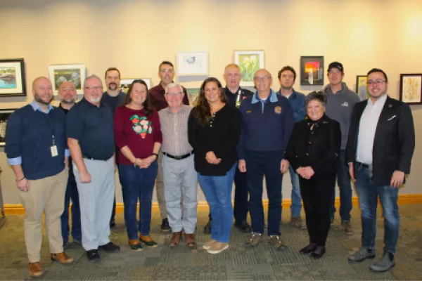 Group of employees standing together