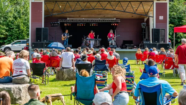 Outdoor bandstand concert on Canada Day