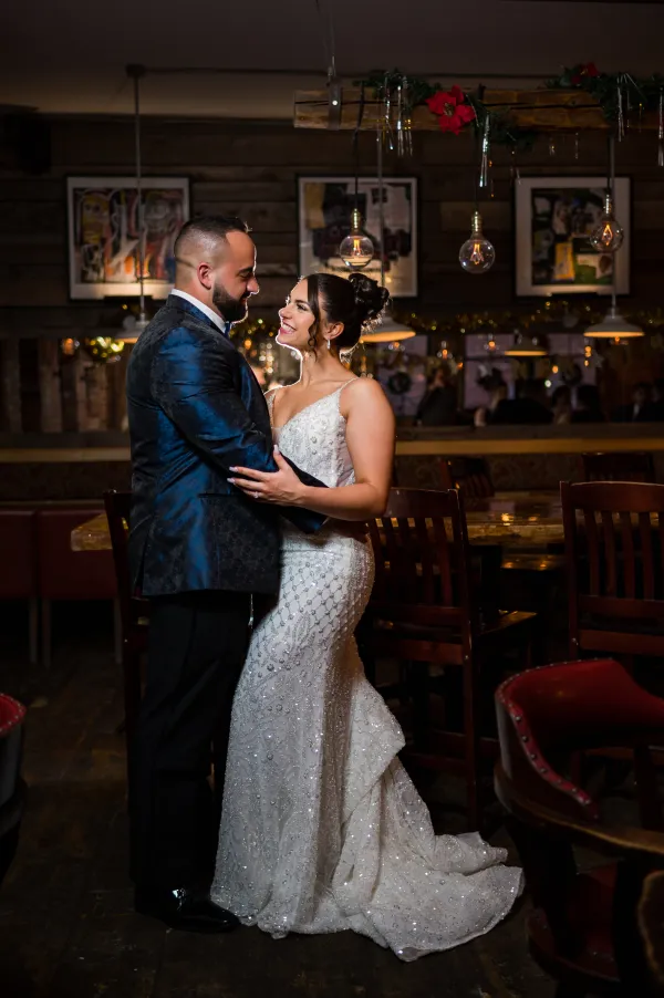 Photo of bride and groom taken by Megan.