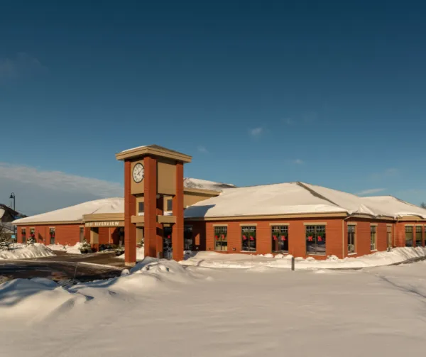 Town Hall blanketed in snow