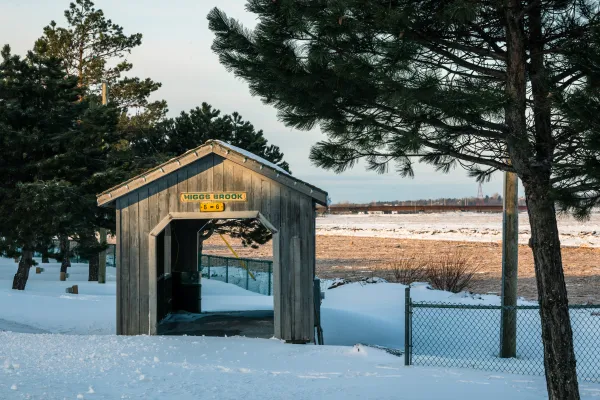 Higgs Brook bridge in winter