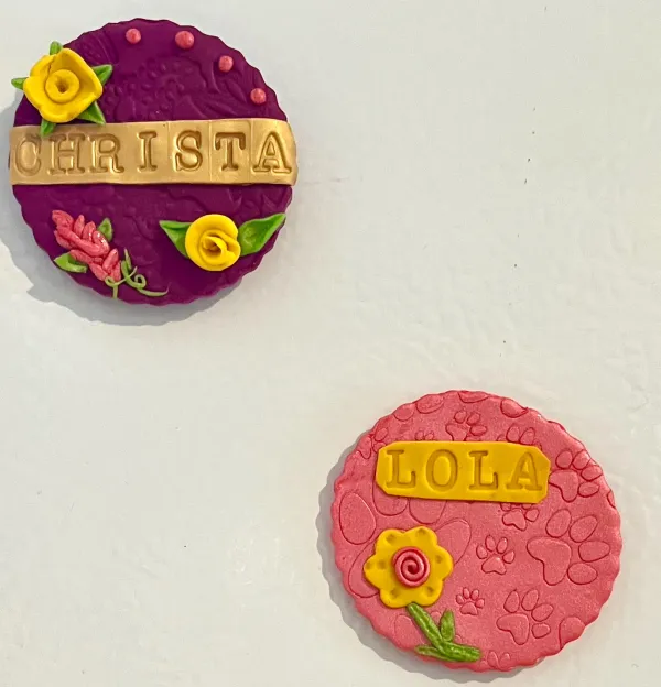 Clay Name Magnets